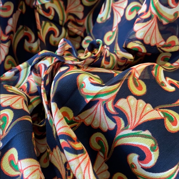 NWT The Webster Flouncy navy patterned tank top - Picture 4 of 6